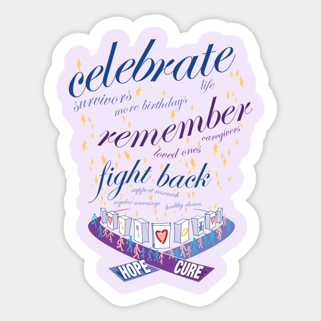 Fight Cancer - Relay for Life Luminaria II Sticker by frankpepito